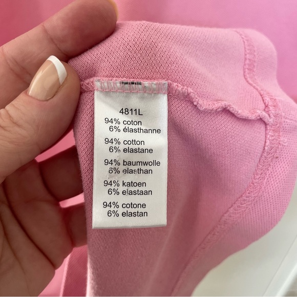 LACOSTE Girls Pink Piqué Polo Dress. Size 16. - Picture 9 of 12
